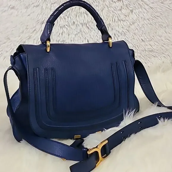 Chloe Navy Blue Crossbody Bag - Picture 12 of 14